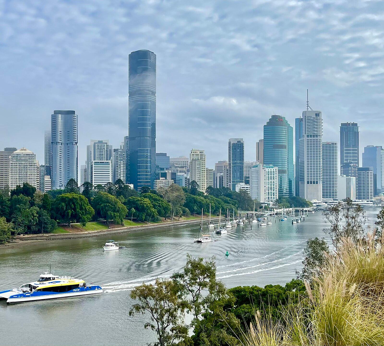 Winter morning fog over Brisbane, August 2021