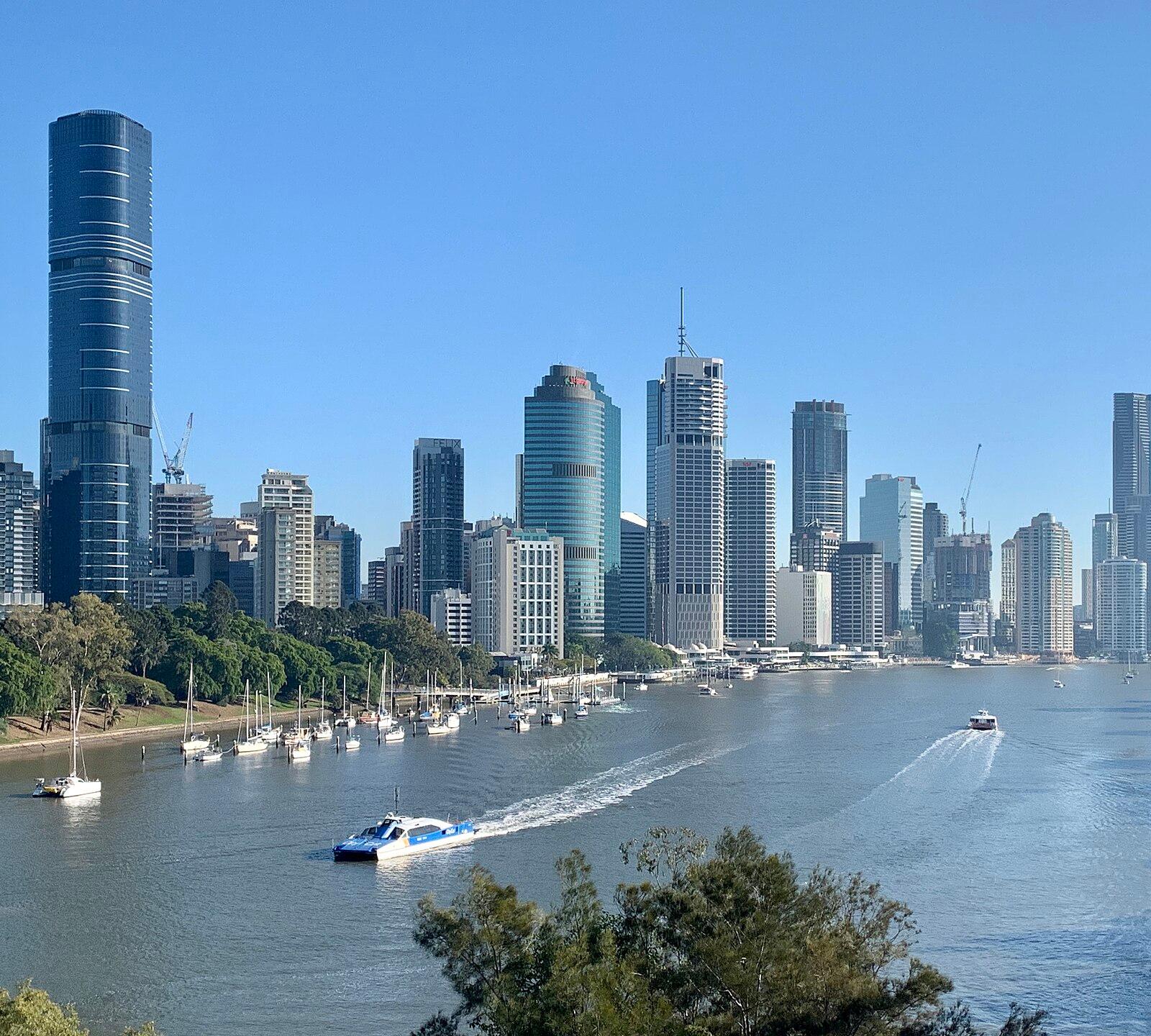 Winter morning mist over Brisbane, July 2020